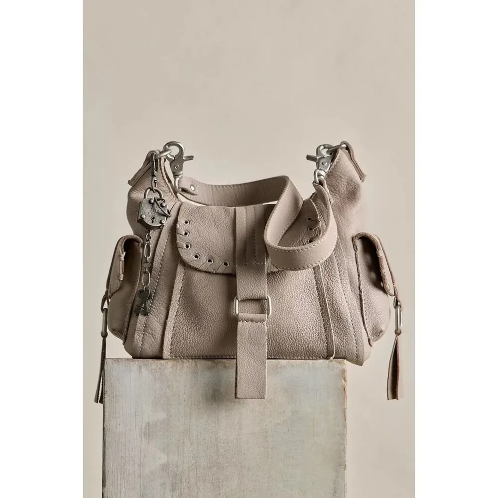 New Free People We The Free Baby Leigh Distressed Tote Bag One Size